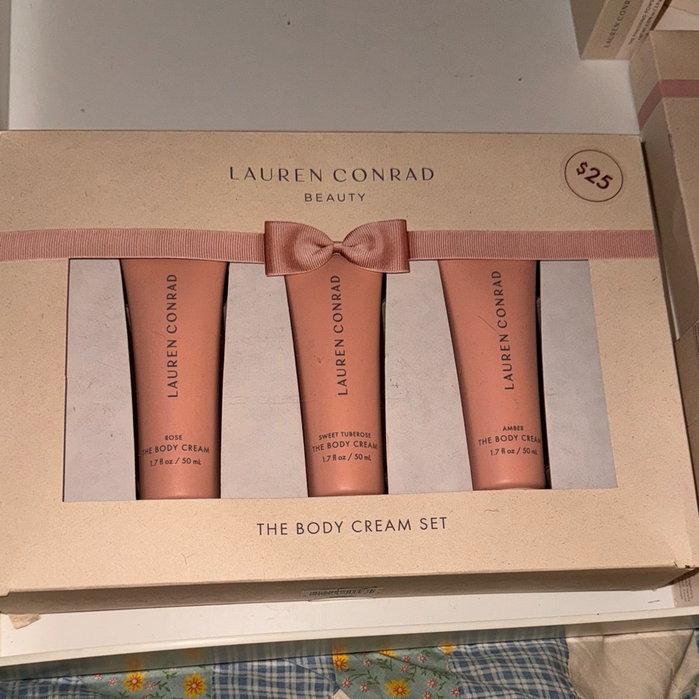 NWB LAUREN CONRAD TRIO THE BODY CREAM SET: Rose,Sweet Tuberose,Amber. Delightful